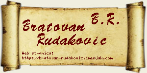 Bratovan Rudaković vizit kartica